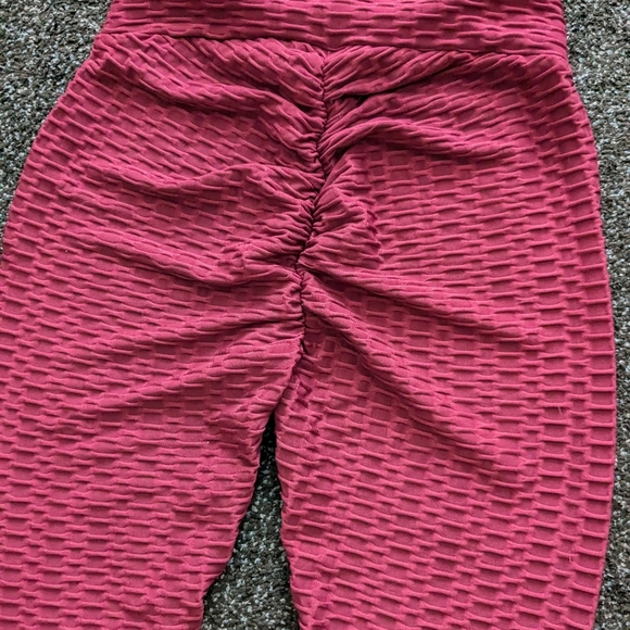 Brand new Bra + leggings Burgundy and fancy fit jacket workout set Women size M - Picture 12 of 15